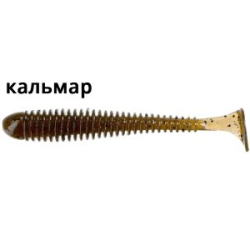 Силиконовая приманка Crazy Fish Vibro Worm 2.5'' 81-65-26-6 кальмар цв. swamp (болото)