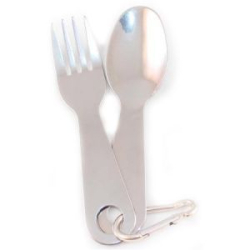 Набор столовых приборов "Следопыт", на карабине (ложка, вилка)