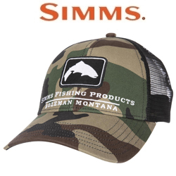 Simms Trout Icon Trucker, CX Woodland Camo