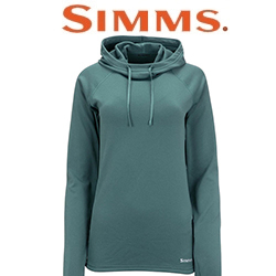 Simms Women's Heavyweight Baselayer Hoody, Avalon Teal