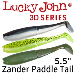 Lucky John 3D Series Zander Paddle Tail 5.5"