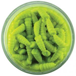 Приманка съедобная опарыш Berkley Gulp Alive Waxies 1cm (190шт) 28гр. Chartreuse