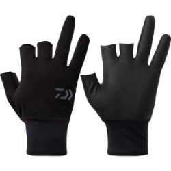 Перчатки Daiwa DG-8025W Windproof Beltless Gloves 3 Cuts [Black] L
