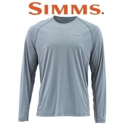 Simms SolarFlex LS Crewneck Solid Storm Heather