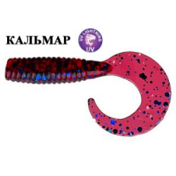 Силиконовая приманка Crazy Fish Angry Spin 4" 83-100-73-6 кальмар цв. blue ruby (синий рубин)