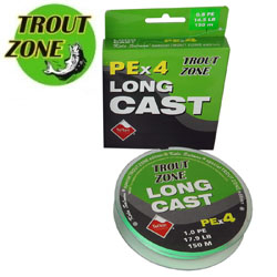 Trout Zone PEx4 Long Cast 150m Fluo Green