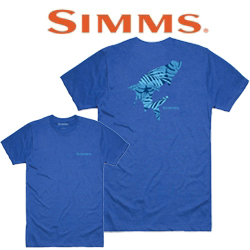 Simms Palm Tarpon Fill T-Shirt, Royal Heather