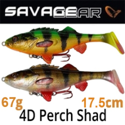 Savage Gear 4D Perch Shad 17.5cm 67g SS