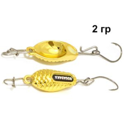Блесна Kosadaka XTR-1, 22мм, 2г., Gold (2шт) XTR-1-2G