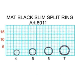 Кольцо заводное Fish Season "Slim" тёмное матовое, ф 7 мм ( 14 кг), (упак. 14 шт)