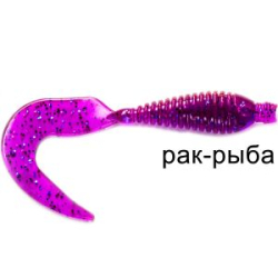 Силиконовая приманка Ojas Sorry Zander 34, Pink Lox, 8шт/пакет+блистер, аромат Рак-рыба