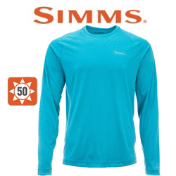 Simms SolarFlex LS Crewneck - Solid, Meridian Heather