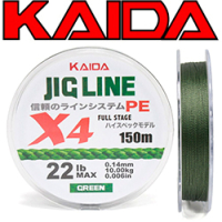 Kaida Jig Line 4X Green 150м