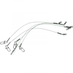 Поводок стальной NAMAZU 1х7 Nylon Coated, d-0,45 мм, L-15 см, test- 23 кг (уп. 5 шт.)