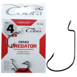 Крючки офсетные Cobra L-WORM сер. CO502 разм. 001 3шт.