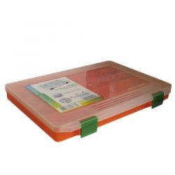 Коробка рыболова малая FisherBox 250sh slim orange (25x19x02)