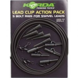 Набор безопасная клипса Korda Lead Clip Action Pack Silt KLCAPS