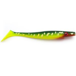 Силиконовая приманка Strike Pro Pig Shad, 230 мм, 90 гр цв. Hot Pike (SP-172A#KG2)
