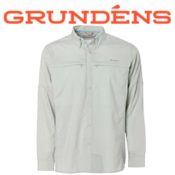 Grundens Bayamo Cooling LS Shirt, Overcast