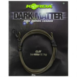 Готовый монтаж Korda Dark Matter Leader Size 8 Ring Swivel Clay Brown 40lb 1м