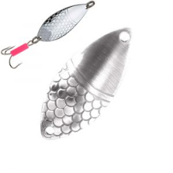 Блесна колеблющаяся Mikado Alga №0/10гр./4,4см - серебро состаренное