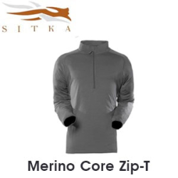 Sitka Merino Core Zip-T Charcoal