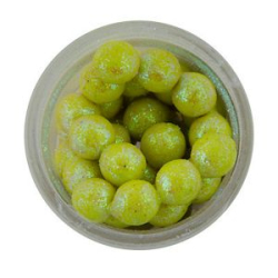 Икра искусственная плавающая с блестками Berkley Powerbait Dough Eggs Floating Magnum Chartreuse