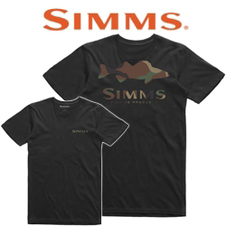 Simms Walleye Logo T-Shirt, Black