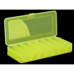 Коробочка Три Кита ВБ-1 2-х сторонняя, для воблеров и балансиров (7+7 отд.) (190*85*35мм) желтая