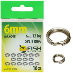 Кольцо заводное Fish Season Split Ring, ф 5 мм ( 8 кг), (упак. 18 шт)