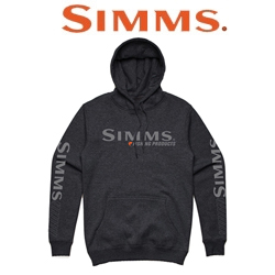 Simms Bass Logo Hoody Charcoal Heather