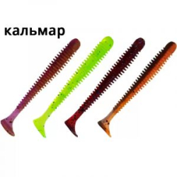 Силиконовая приманка Crazy Fish Vibro Worm 2.5" 81-65-M123-6 кальмар цв. MIX 123