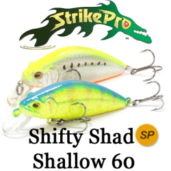 Strike Pro Shifty Shad Shallow 60 (EG-161SL-SP)