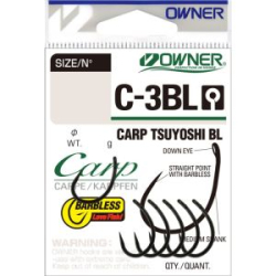 Крючок Owner Carp Tsuyosni Barbless BC №8 8шт