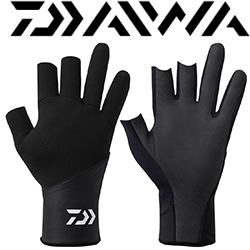 Daiwa DG-7325W Titanium Alpha Gloves 3 Cuts [Black]