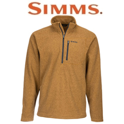 Simms Rivershed Sweater Quarter Zip '20, Dark Bronze