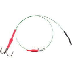 Поводок стальной комбинированный Mikado X-Plode с двойник. №3/0 и тройн. №1 (уп.2 шт.) (Арт.ZG11-022)