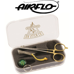 Airflo Nipper/Reel + 5 1/2" Gold Scissor Clamp In Fly Box