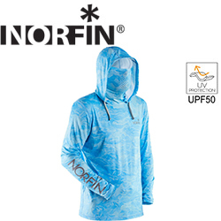 Norfin Sun Pro Waves Hoodie Blue