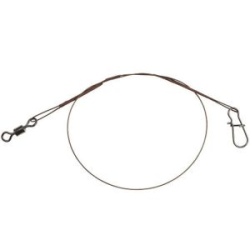 Поводок стальной многожильный Mikado X-Plode (уп.30 шт.) застёжка №0, вертлюг №8, 5кг (Арт.ZG11-033-30)