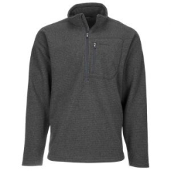 Пуловер Simms Rivershed Sweater Quarter Zip '20, Carbon, XXL