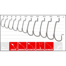 Крючки офсетные Decoy Worm 9 #2 (9 шт.)