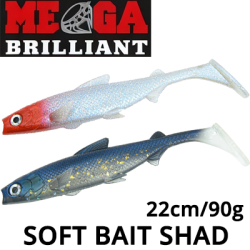 Mega Brilliant Soft Bait Shad 22