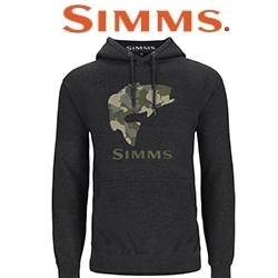 Simms Bass Fill Hoody, Charcoal Heather