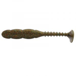 Виброхвост Reins Fat RockVibe Shad 4" (в уп.5 шт.) цв. #009 Green Pumpkin All Stars