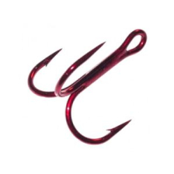 Крючки тройные Daiichi Peacock Bass 7x Hook Red 5 pcs №4