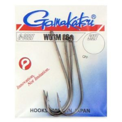 Крючок Gamakatsu Worm 36 /0 (SPR) (Black) №4/0