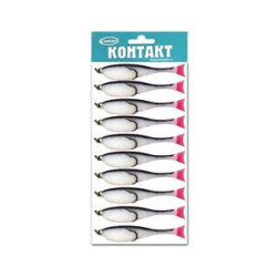 Поролоновая рыбка Контакт (двойник) 12 см. бело-черная