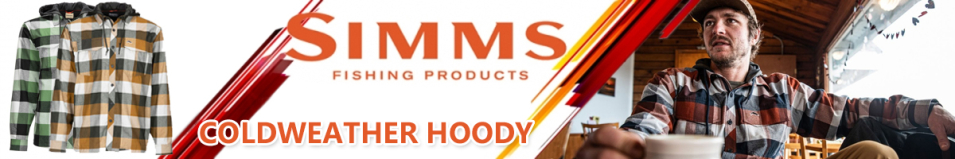 Simms Coldweather Hoody, Moss Green Buffalo Plaid