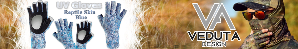 Veduta UV Gloves Reptile Skin Blue